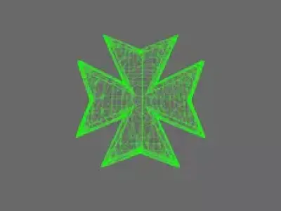 Crusader Knights Maltese Cross Shoulder Symbols 3D print model