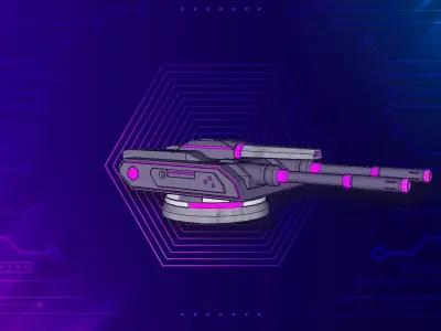 Laser Turret X2 3D model