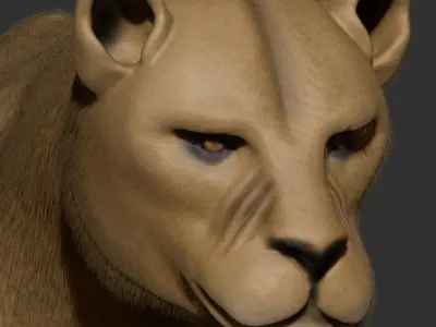 Lioness lion 3D model purchase