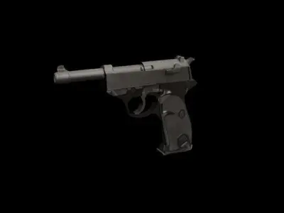 Pistol Wehrmacht P38 Low-poly 3D model