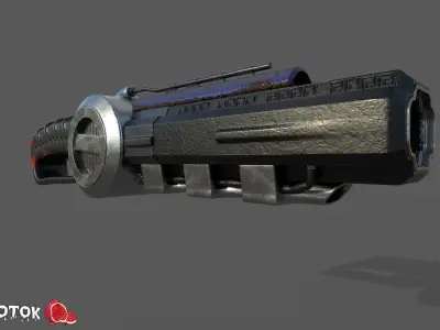 Space Gun  Free low-poly 3D model