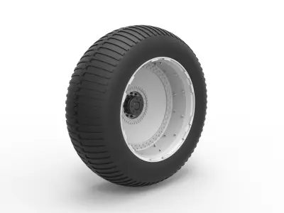 Wheel from vintage monster truck Scale 1 to 25 3D print model get
