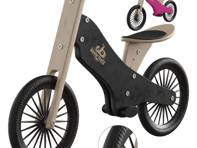 BALANCE BIKE BLACK 3D model