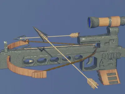 zombie crossbow and pistol arrow Low-poly 3D model