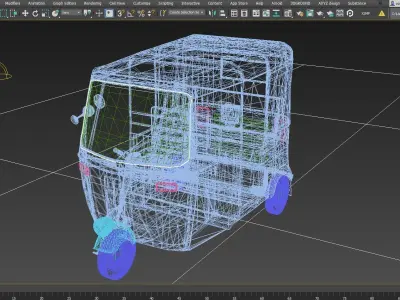 Indian auto rickshaw 3D model