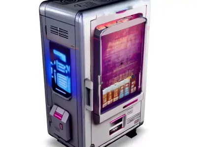 Futuristic Vending Machine 3D Model Low-poly 3D model
