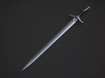 Sword 4 Low-poly 3D model