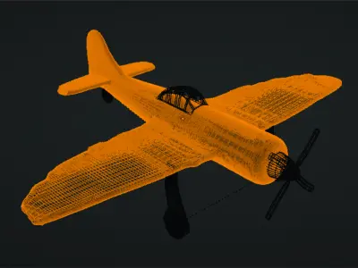 propeller plane Free low-poly 3D model