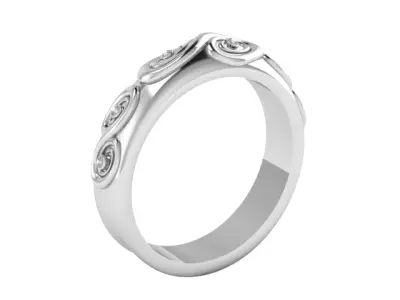 ANTIQUE SWRIL RING 3D PRINTABLE MODEL  3D print model