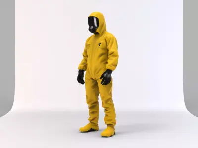 Hazmat suit 3D model purchase