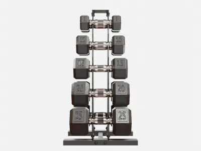 Dumbbell Set 3D model purchase