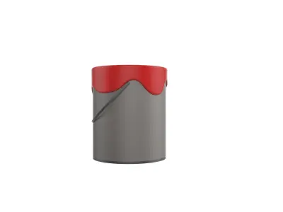 Cartoon Paint Bucket 3D model