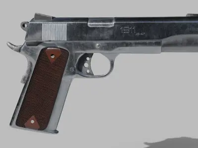 1911 Pistol  Low-poly 3D model