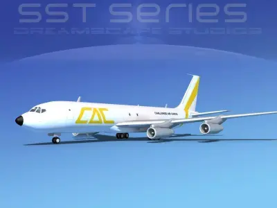 Boeing 707-320 SS Challenge Air Cargo 3D model