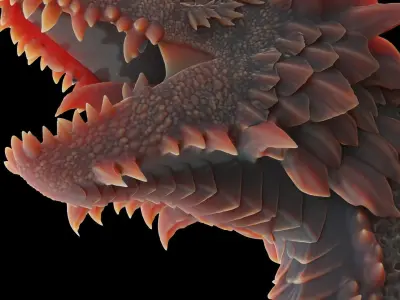 Dragon Head Minifig 3D print model
