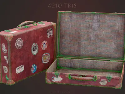 Suitcase  Low-poly 3D model