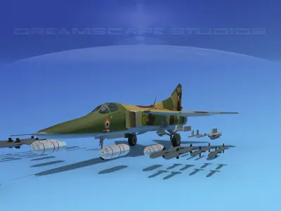 Mig-27 Flogger V15 India 3D model