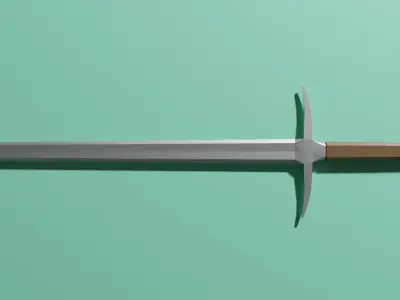 Low poly medieval sword Free low-poly 3D model order