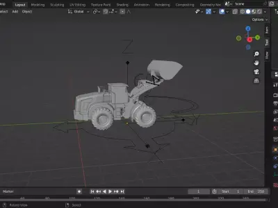 MID POLY  WHWWL LOADER 3D model