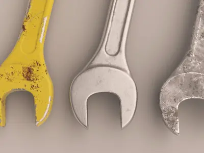 Wrench KEY 2 Low-poly 3D model