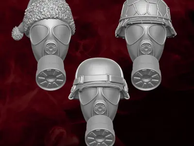 Gas Mask Collection V2 Donman Art 3D files for Action Figures 3D print model purchase