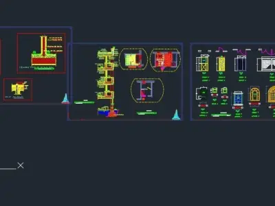 Residental Buildings Full 2D PLAN  Free 3D model