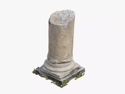 Medieval Stone Column Piece 04 RAW SCAN 3D model