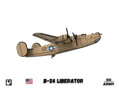 Consolidated B-24 LIBERATOR  - STL files for 3D printer 3D print model