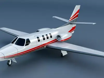 Cessna Citation 600 private jet 3D model