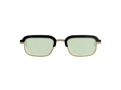 Mint Browline Sunglasses 3D model