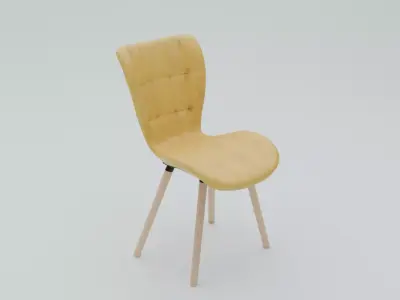 Dining Chair Low-poly 3D model purchase