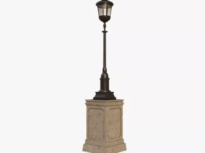 Pillar Lamp Street Free 3D model