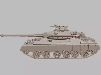 AMX 30B Main Battle Tank Detailed 3D Printable Military Vehicle 3D print model