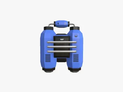 Jetpack Low Poly D03 - SciFi Character Design Low-poly 3D model