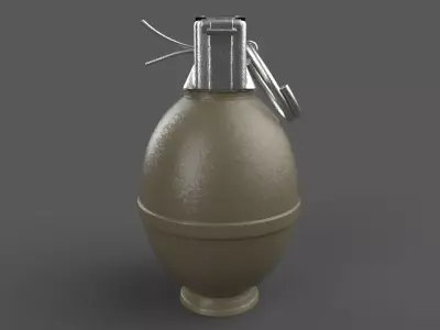 Hand Grenade Low-poly 3D model order