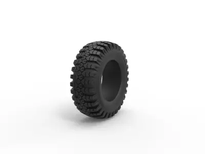 Military Ural tire O-47A Scale 1 to 25 3D print model