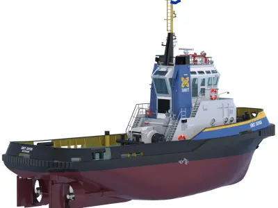 Harbour Tug Smit Japan 3D model