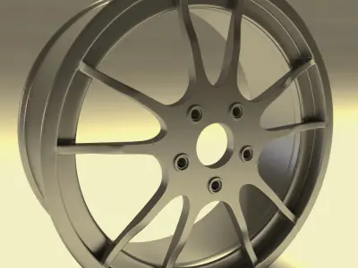 Car rim 1 Low-poly 3D model