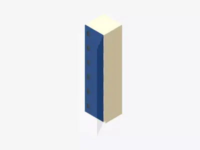 Locker - Resin - Locka - Classic - Six Tier Low-poly 3D model