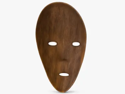  African Mask 6 Wood 