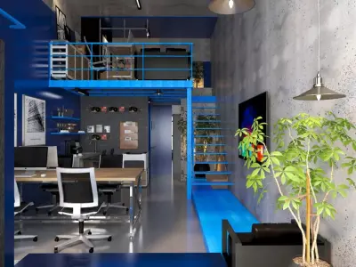 rendering creative office 3D model