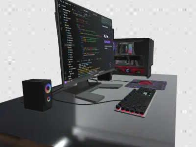Programmer desktop 3d PC Free 3D model