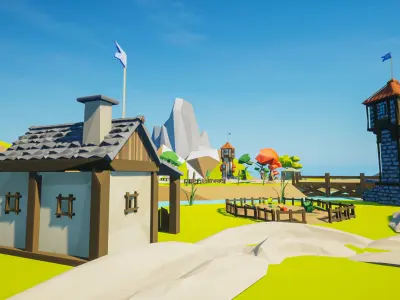 Middle Ages Poly Pack Low-poly 3D model