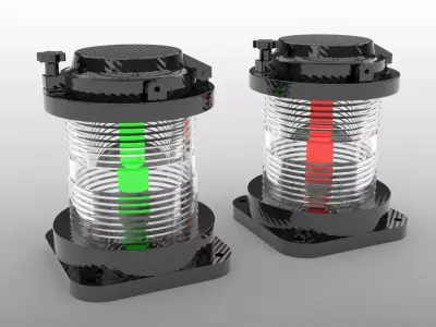 Marine navigations light All Round 3D model