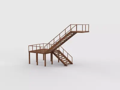 Modular staircase 3D model