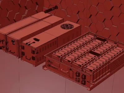 battery module 3D model