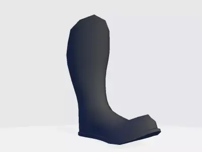High Boot v3 Low-poly 3D model