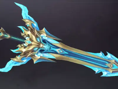 Ice Demon Sword Low-poly 3D model