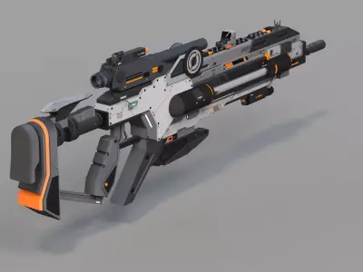 Science Fiction Gun 3 - Rifle 3D model