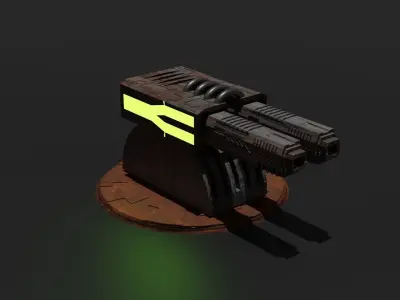 Rusty Turret 3D Model 3D model